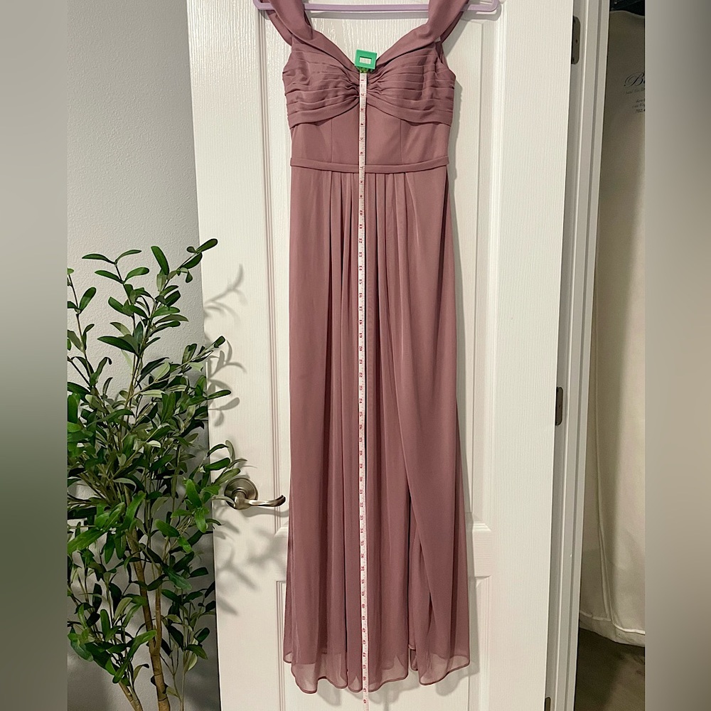 Azazie, Extra Small, Dusty Rose, Almendra Bridesmaid Dress - Picture 8 of 9